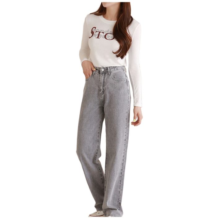 라르고비에 루즈핏 데님 와이드 청바지 데일리 일자 팬츠[기장3종]