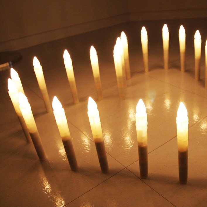 11 LED촛불 전자 양초 LED초 조명 집회 행사 교회 무드등 롱스틱형