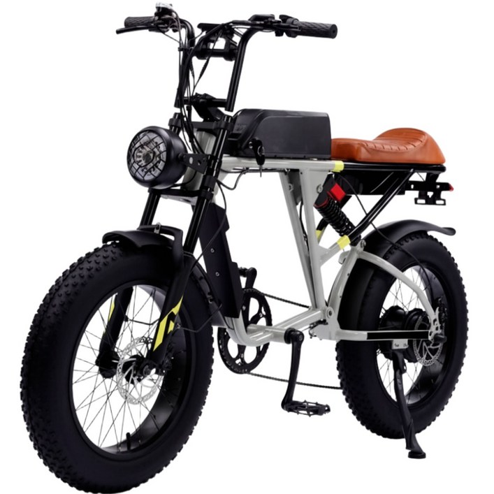 시레보 고출력 자토바이 전기 팻바이크 MTB 전기자전거 출퇴근용 배달용, 블랙, 강철