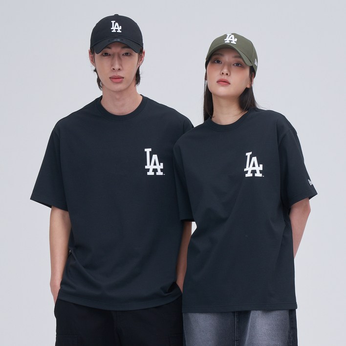뉴에라 남녀공용 MLB 베이직 로고 LA 다저스 반팔 티셔츠 14721307