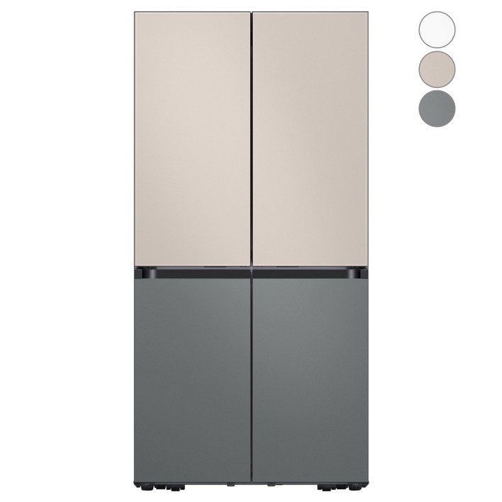 [색상선택형] 삼성전자 비스포크 키친핏 4도어 냉장고 615L 방문설치