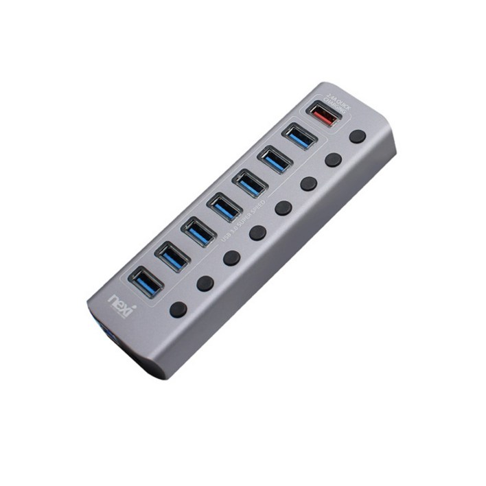 넥시 9포트 USB3.0 PD 충전 유전원 허브 NXU1009P, 혼합색상 넥시 9포트 USB3.0 PD 충전 유전원 허브 NXU1009P, 혼합색상