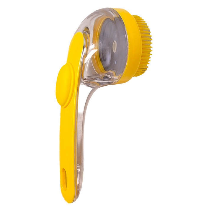 마아 반려동물 샴푸 마사지 브러쉬 핸디형, 옐로우, 1개