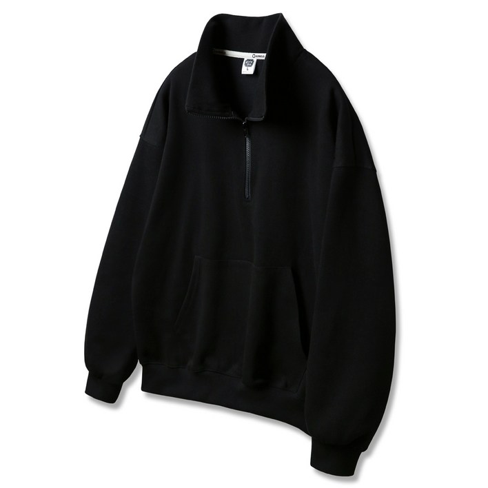 앨빈클로 무지 비슬론 반집업 오버핏 맨투맨 MAR648