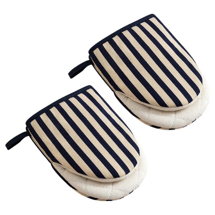 모노플리 스트라이프 주방 오븐 장갑 양손착용 세트