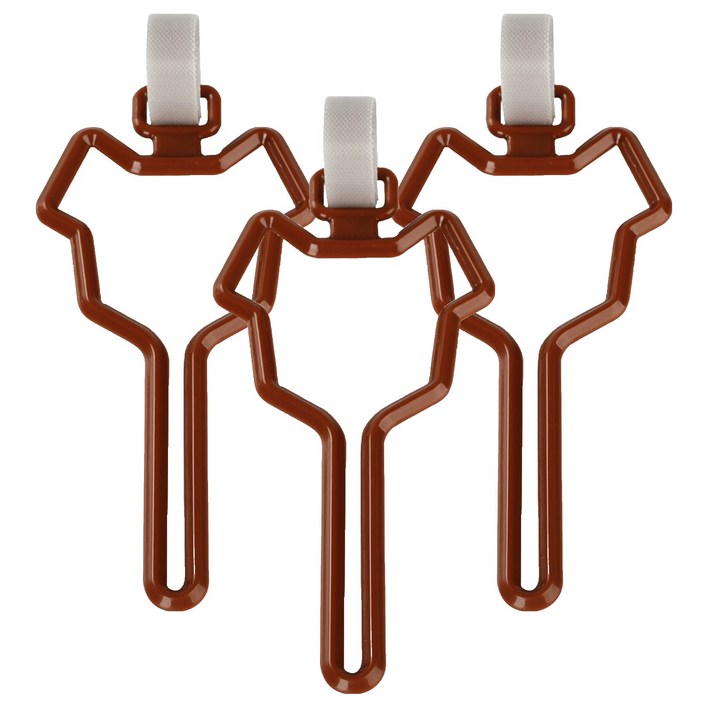 그린허그 강아지 배변봉투 핸즈프리 풉백 홀더, 브라운, 3개, 1개입