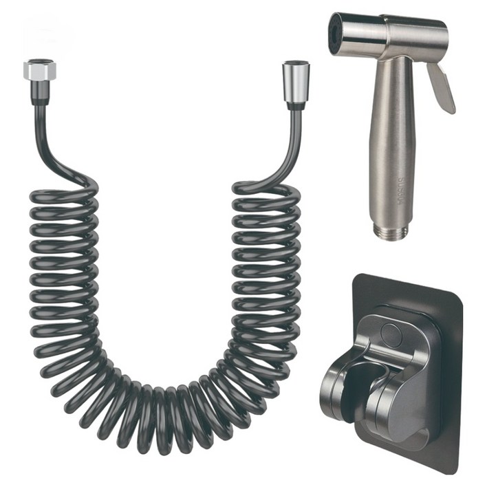 BK 스프레이건 + 접착식 행거 + 스프링 호스 5m 샬럿63 SUS 304