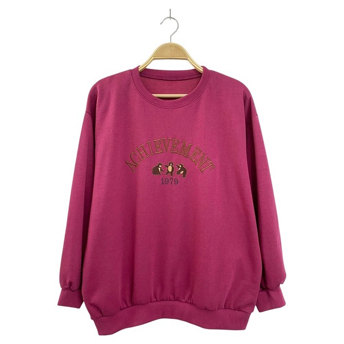 안다로미 곰세마리 자수 맨투맨