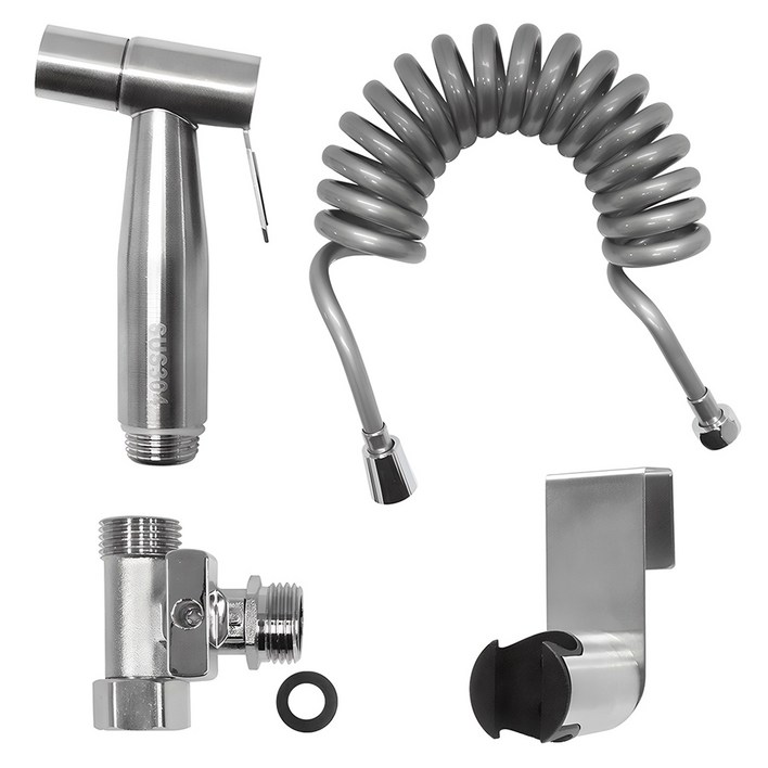 미리내 욕실청소 SUS 스프레이건 + 코일호스 3m 세트