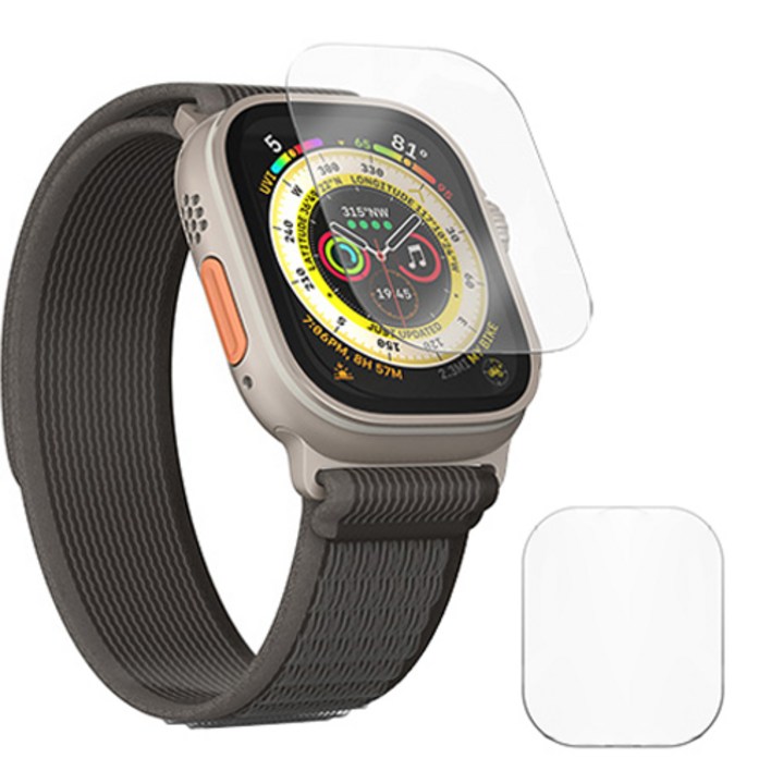 신지모루 고강도 풀커버 강화유리 스마트워치 액정보호필름 2p