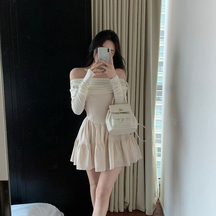 피어니스트 오프숄더 A라인 미니 원피스 피어니스트 오프숄더 A라인 미니 원피스