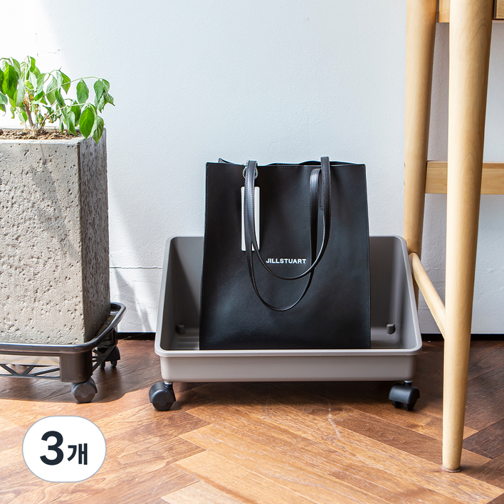 플라팜 책상 아래 가방 정리함, 그레이, 3개