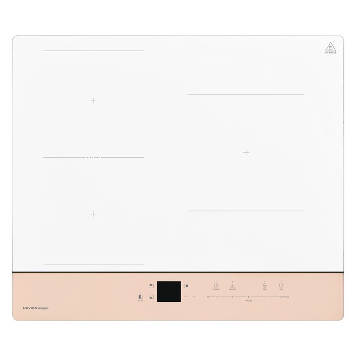 나비엔매직 인덕션 2분할 전기레인지 3구 WHITE  ROSE BEIGE, 빌트인, ERI3463AF
