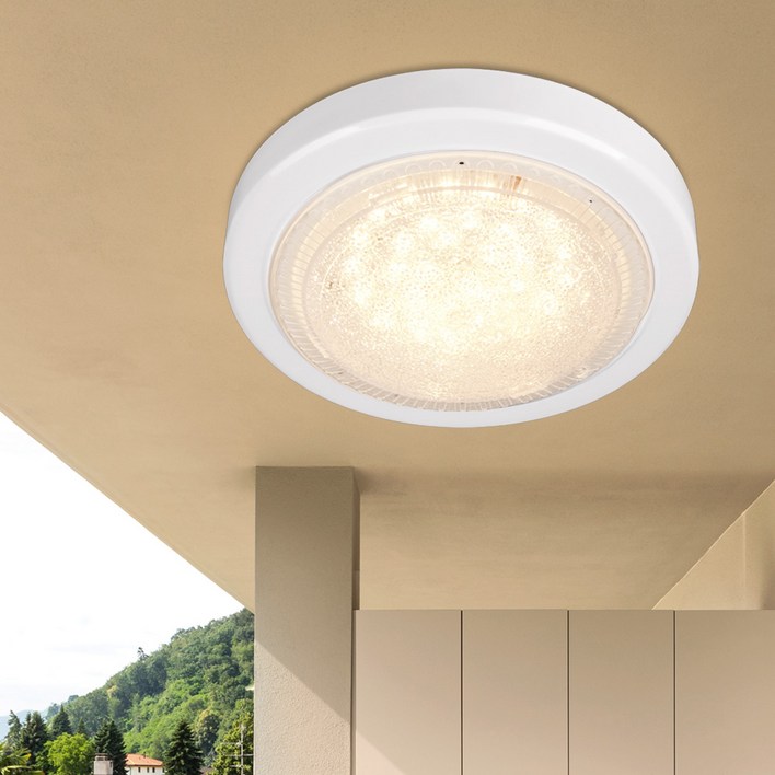 원하 EL 아크릴 원형 플리커프리 직부등 LED 20W, 전구색