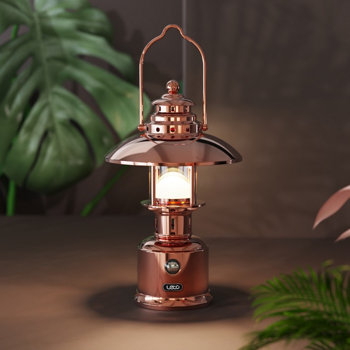 레토 감성 캠핑 LED 광부 랜턴 ver2, 황동, 1개 레토 감성 캠핑 LED 광부 랜턴 ver2, 황동, 1개