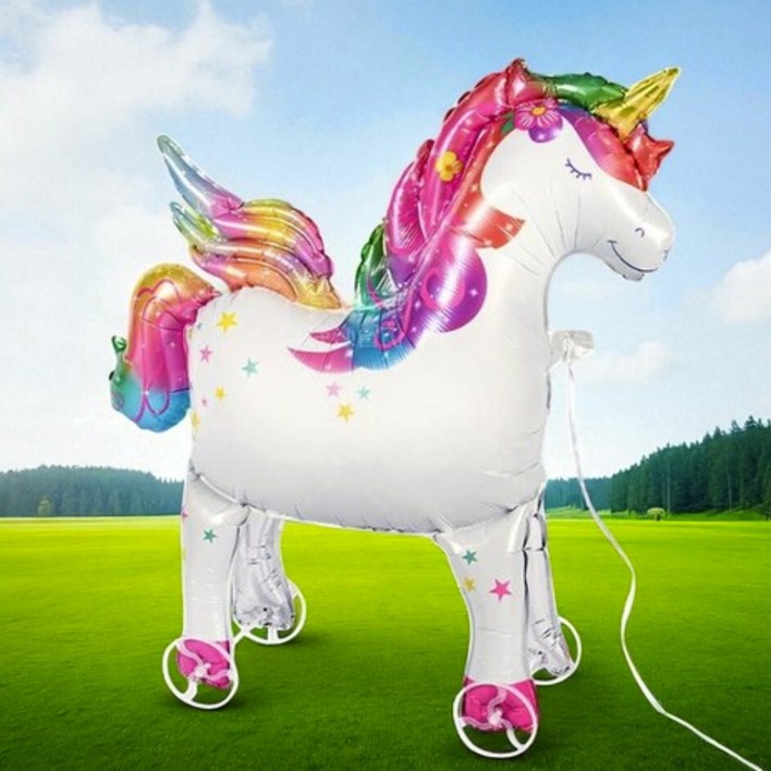 동물 워킹 산책 풍선 끌기 놀이 공원 체험 완구