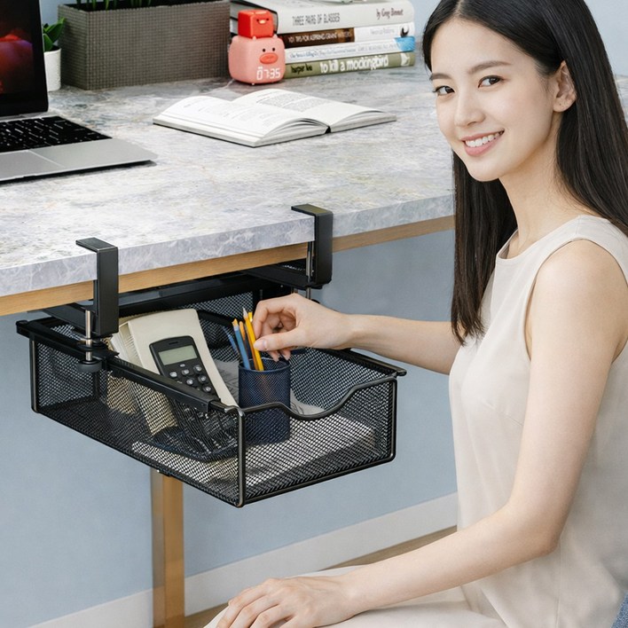 무타공 철제 책상 서랍형 수납함