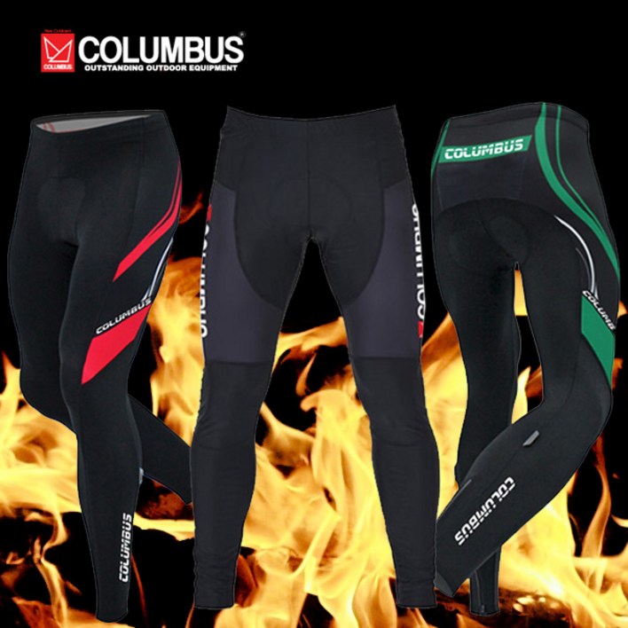 콜럼버스 자전거의류 겨울 기모 긴바지자전거 바지자전거복팬츠하의