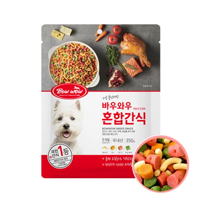 바우와우 혼합 강아지 간식 350g