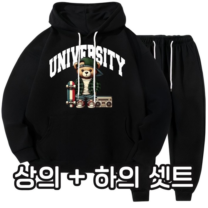 마고MAGO 수박체크 곰 상하 셋트