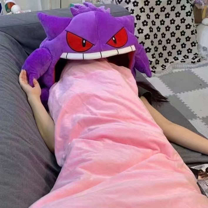 포켓몬 팬텀 모양 수면 담요 쿠션