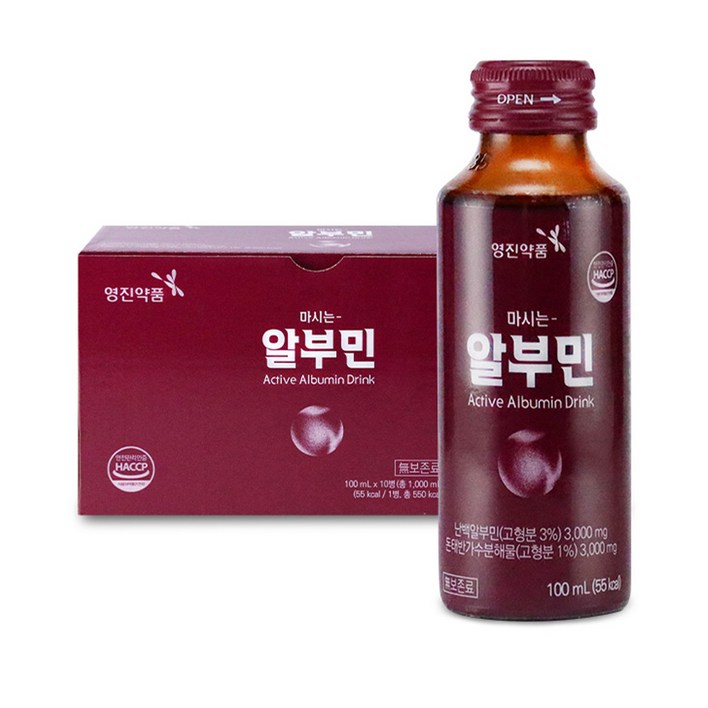영진약품 마시는 알부민 단백질 보충 활력 케어 데일리 영양 음료, 100ml, 10개