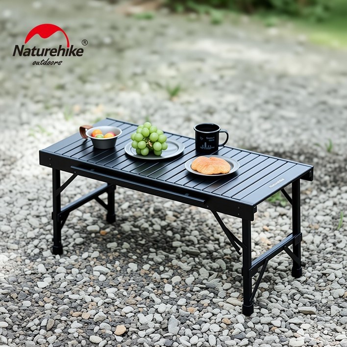 네이처하이크 IGT 캠핑 접이식 테이블 아웃도어 휴대용 초경량 테이블, 블랙