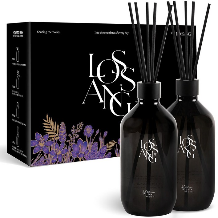 로쌩 프리미엄 대용량 디퓨저 선물세트, 플라워가든, 2개