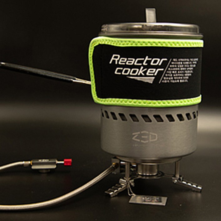 제드 리액터스토브 쿠커1.5 고화력 미니멀 버너 열손실 최소 세트 그레이