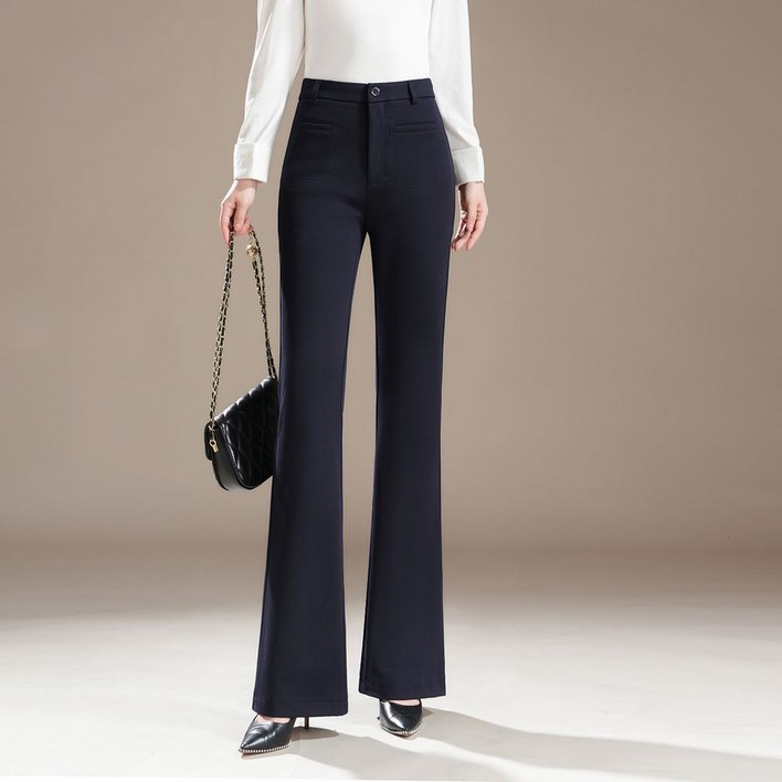 여자바지 가을 머메이드 슬림핏 부츠컷 정장 모던 캐주얼 페미닌 프렌치 나팔팬츠
