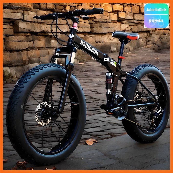 miraemoa 접이식 MTB 산악 자전거 광폭 타이어 팻바이크 펫바이크 바뀌 두꺼운 오프로드