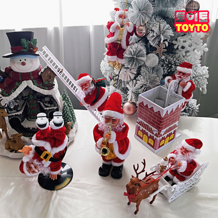 크리스마스 줄타는 산타 인형 움직이는 산타클로스 장난감 춤추는 인형 선물 대형산타인형