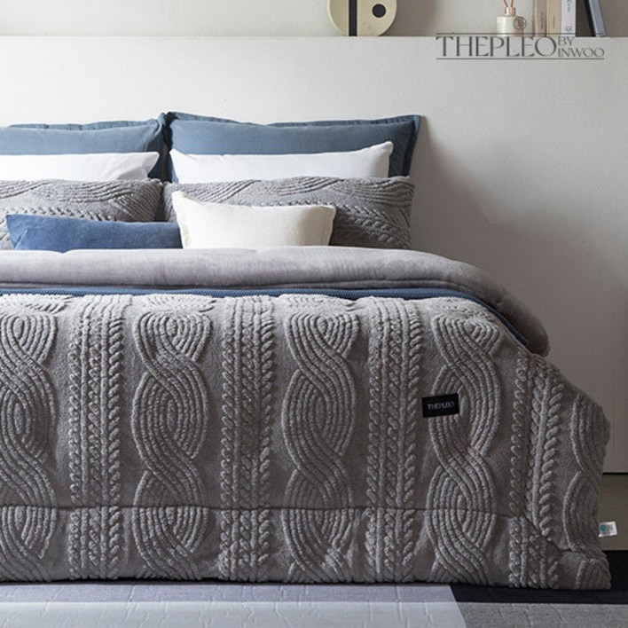 더플레오 단잠 니트극세사 베딩세트멀티담요SK