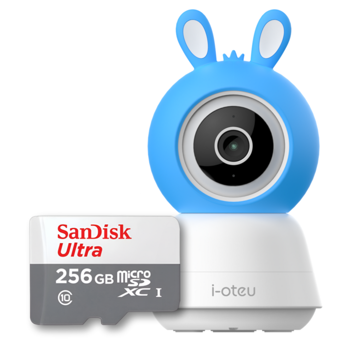 아이오트 스마트 홈카메라 라이트 400만화소 수면등 무드등 자장가 온습도측정, L400SD 256GB, 1개