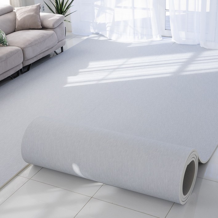 휴팡 디럭스 두께 21mm 고탄성 층간소음 방지 PVC 롤매트 유아 어린이 놀이방매트, 퓨어 린넨