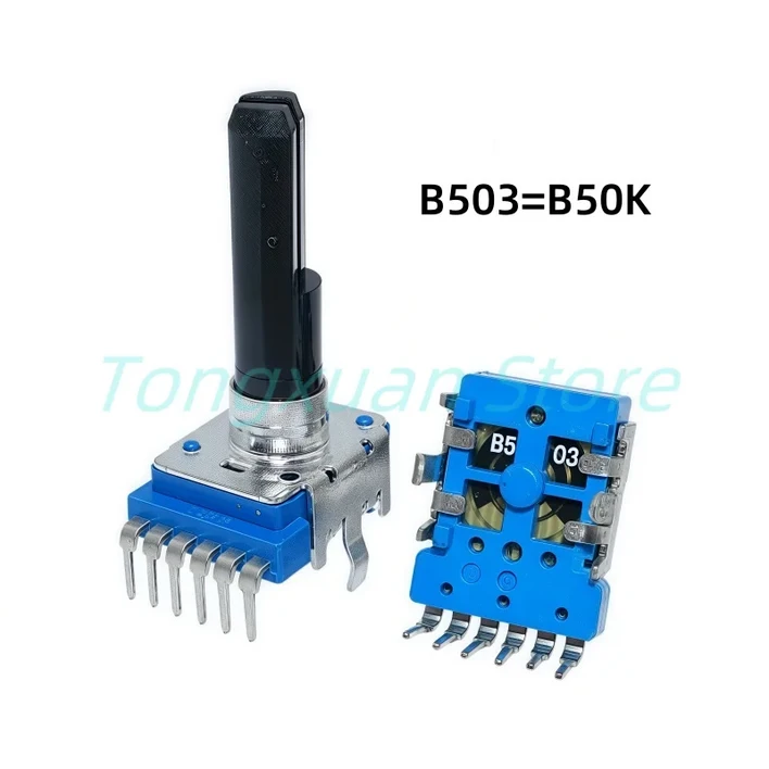 5pcs RK12 전위차계 A20K B10K A103 203 503 104 듀얼 6 핀 전자 오르간 스피커 오디오 볼륨 조절 스위치