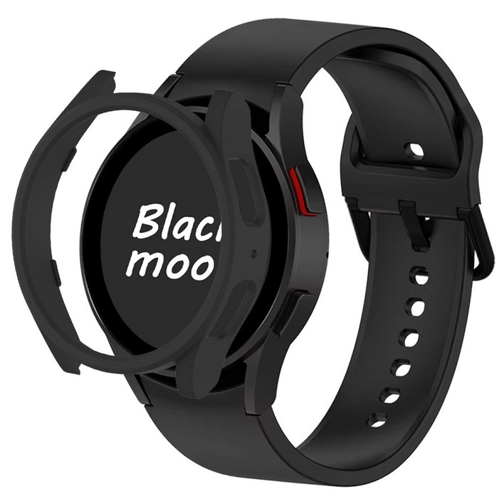 아이메이드잇 갤럭시워치 호환 실리콘 스트랩  케이스 세트, 블랙, 1개