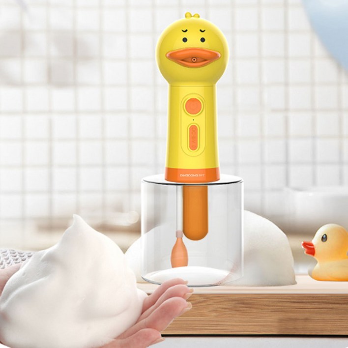 딩동펫 반려동물 프리미엄 목욕 오리 자동거품기