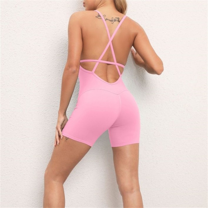 besteffie 여성 여름 헬스 점프슈트 슬림핏 운동복 민소매 통기성 좋은 바디프로필 K89