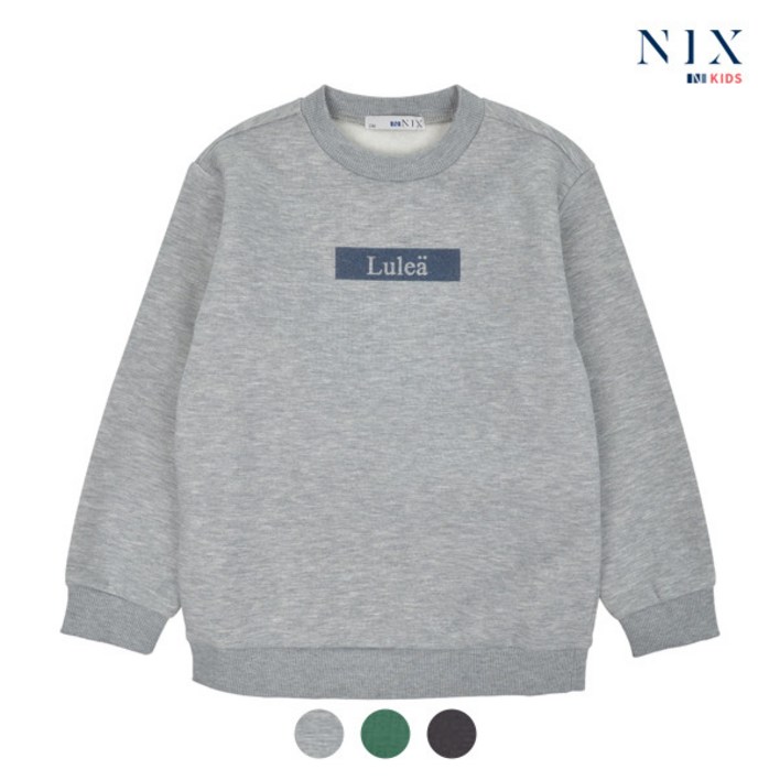 닉스키즈 닉스키즈  유니 기모 쭈리 스몰 레터링 맨투맨 티셔츠FKLWCTP148P