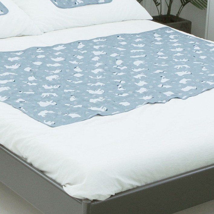 영메디칼바이오 폴라베어 쿨매트 2인용 인기 유아 여름 더블매트  그레이