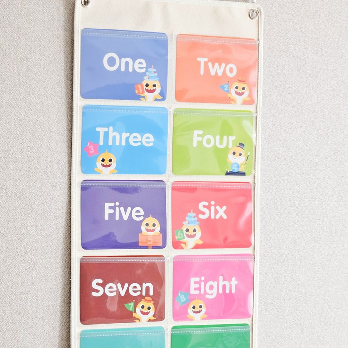 마이포켓 타입11 벽걸이 학습 포켓 수납 전집 cd DVD 낱말 단어 카드 노출 똑쟁 핑크퐁 도치맘 스콜라스틱, 1개