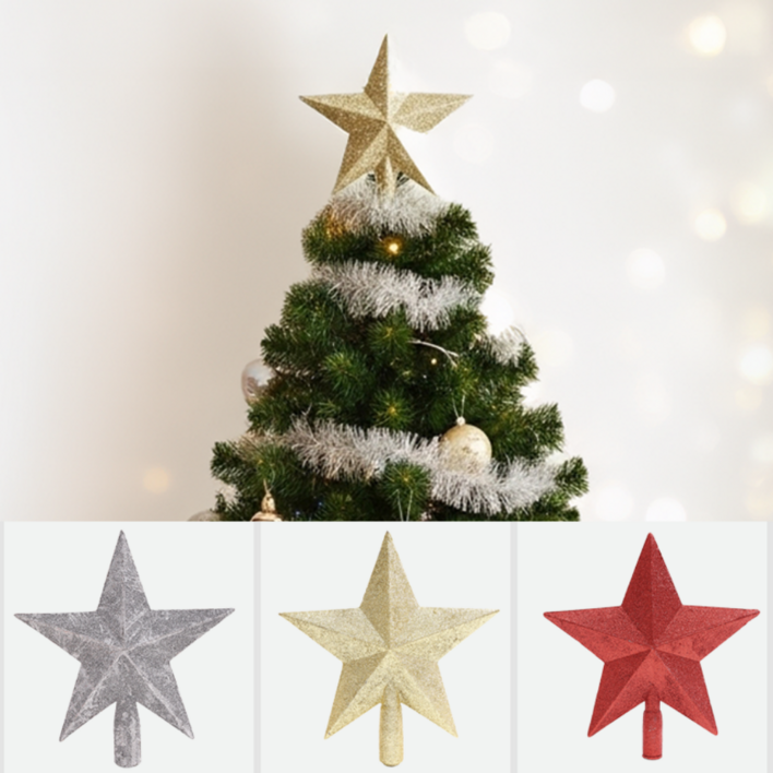 힘찬쇼핑 20CM 황금별  크리스마스트리 큰별장식 금색 별 트리장식용품 트리장식 레드별장식 별장식