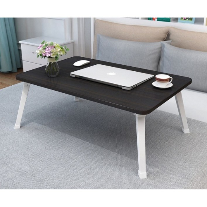 루미나트 좌식 테이블 거실 이동식 폴딩 사이드 식탁 탁자, 블랙