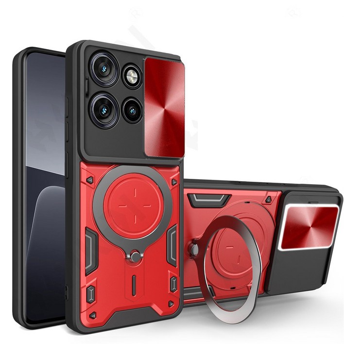 Motorola Moto Edge 50 40 Neo Pro Fusion G55 G85 G84 5G 마그네틱 Rota 카메라 슬라이드 보호기 링 360, 01 Red, 1개