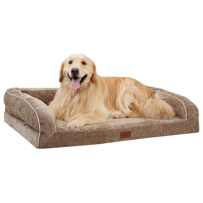 EMME 애견용 침대 방수 방상, 1개, 셔닐 원단Brown