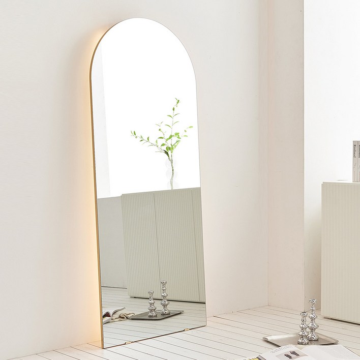 스칸디무드 스텔라 골드 아치형 전신거울 700X1800, 골드