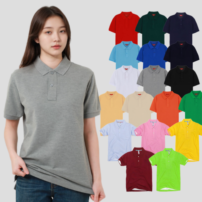 특가솔리드 반팔 국내생산 주문폭주 재입고 카라넥 파스텔 컬러 빅사이즈 S4XL 까지