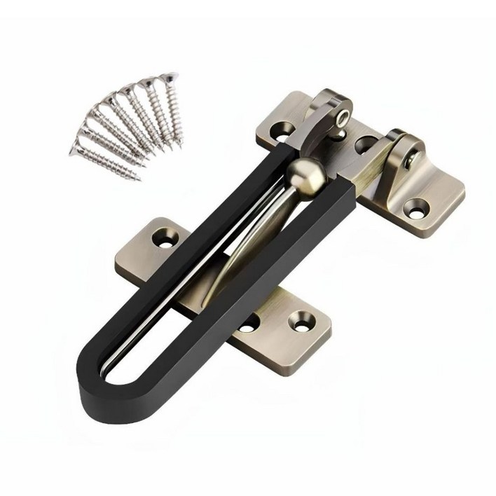 오셸 현관문 이중잠금 안전고리 걸쇠 실버, 1개