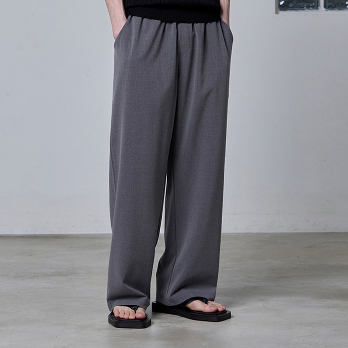 에이지오디 와이드 밴딩 슬랙스 데일리 남녀공용 바지 팬츠 사계절 캐주얼 와이드팬츠